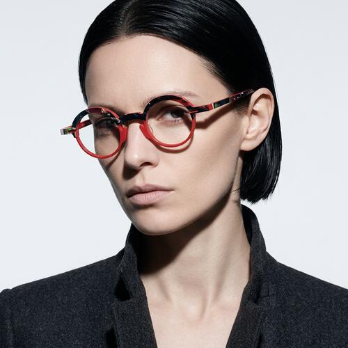 Jeremy Red Round Glasses