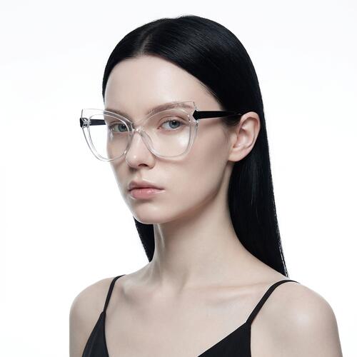Isabella Clear Cat Eye Glasses