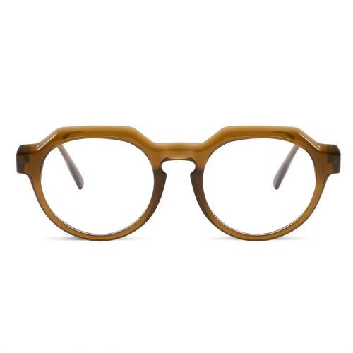 Stuar Braune Runde Brille