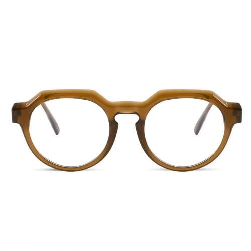 Stuar Braune Runde Brille