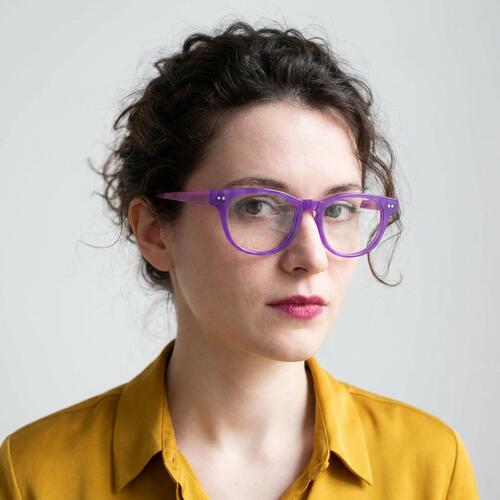 Hardy Gafas Cuadradas Moradas