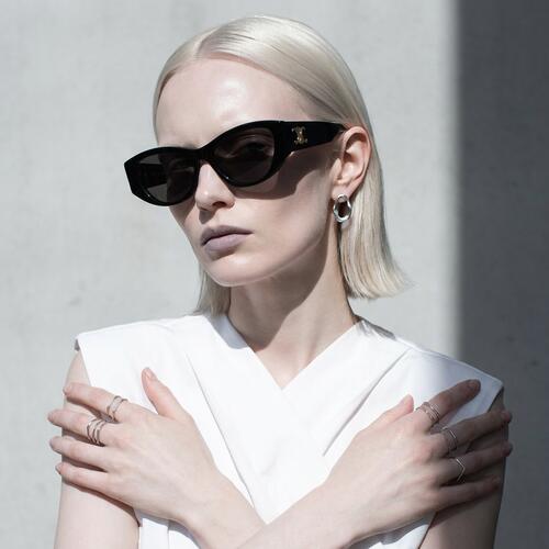 Roberts Black Cat Eye Sunglasses