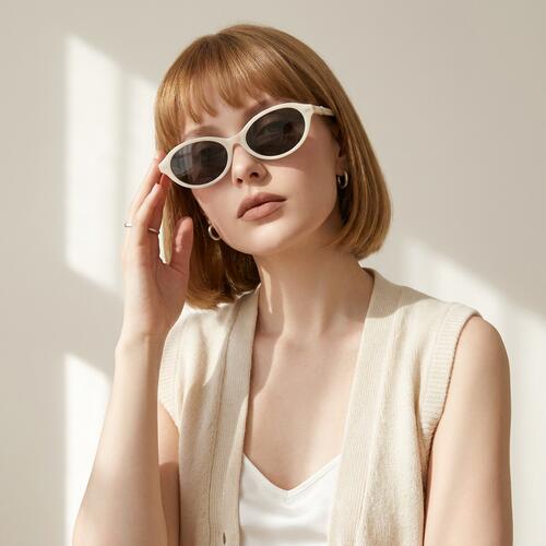 Dawson Gafas de sol Ovaladas Blancas