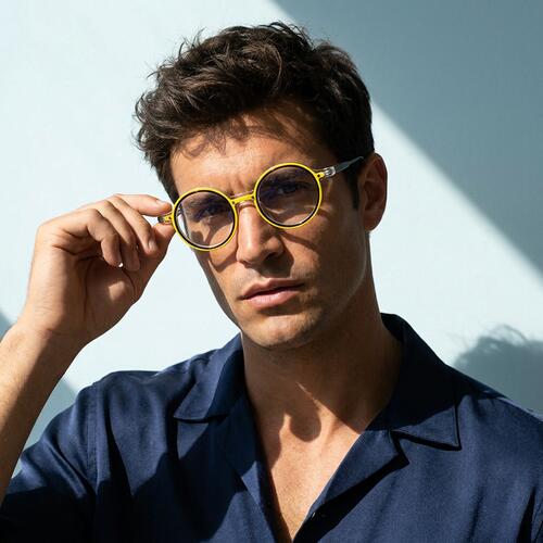 Mira Gafas Redondas Amarillas