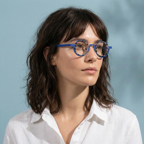 Careg Blue Round Glasses