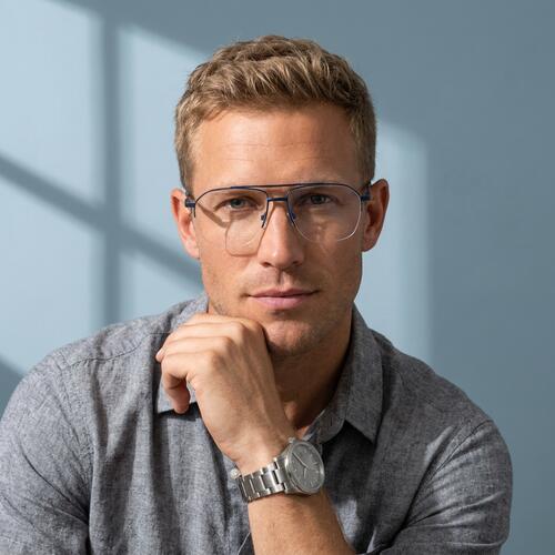 Dorian Blue Aviator Glasses