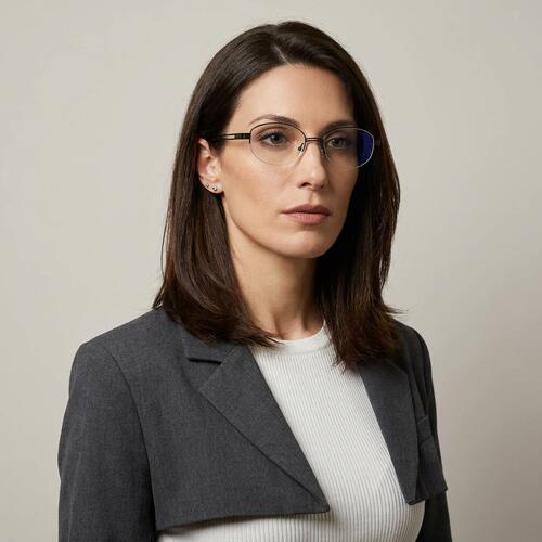Rory Black Oval Glasses