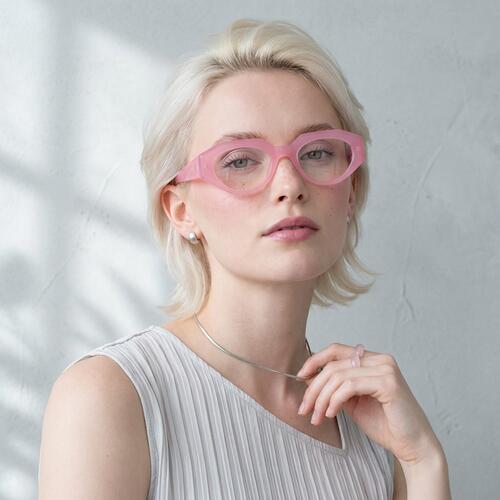 Gibson Rosa Ovale Brille