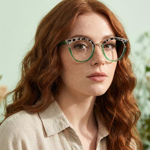 Harte Green Cat Eye Glasses