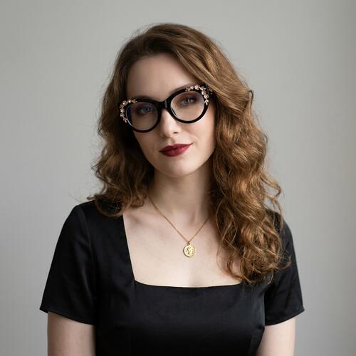 Earu Black Cat Eye Glasses