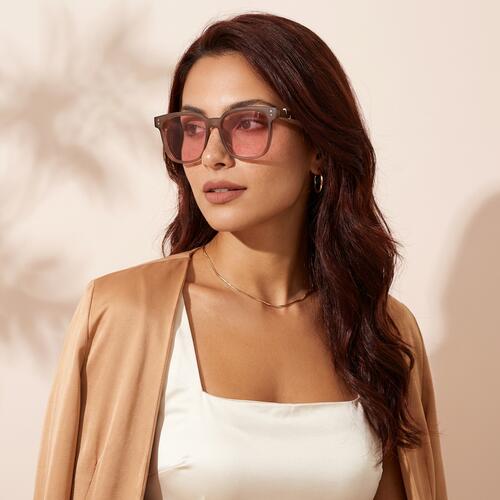 Rosalind Lunettes de soleil Carrées Marron