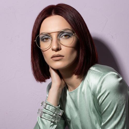 Sylviw Occhiali Aviator Dorati
