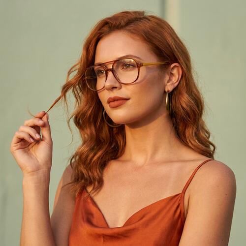 Earthy Gafas Aviador Marrones