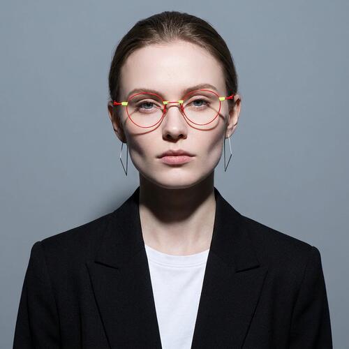 Fiery Rote Runde Brille
