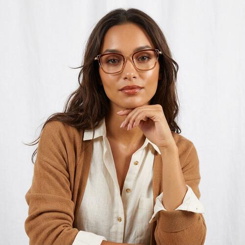 Omar Brown Cat Eye Glasses