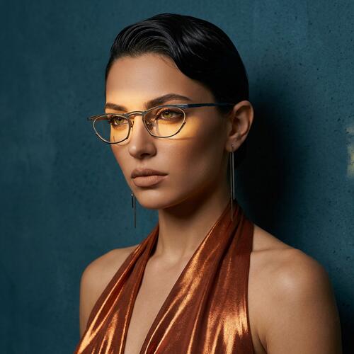 Jacoee Black Oval Glasses