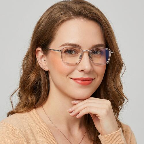 Chester Braune Rechteckige Brille