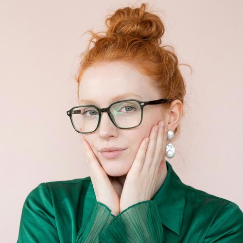 Edric Gafas Cuadradas Verdes