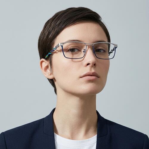 Ramsden Gafas Rectangulares Azules