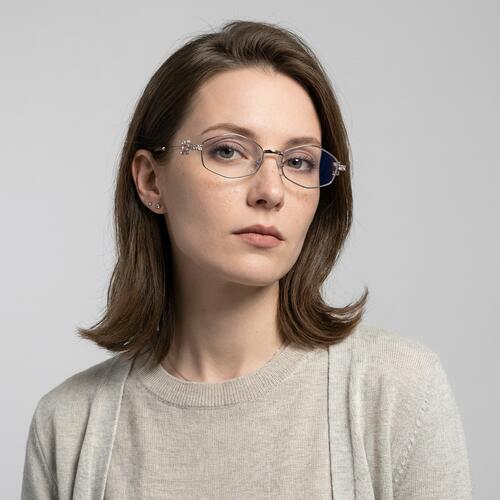 Penny Silver Oval Glasses