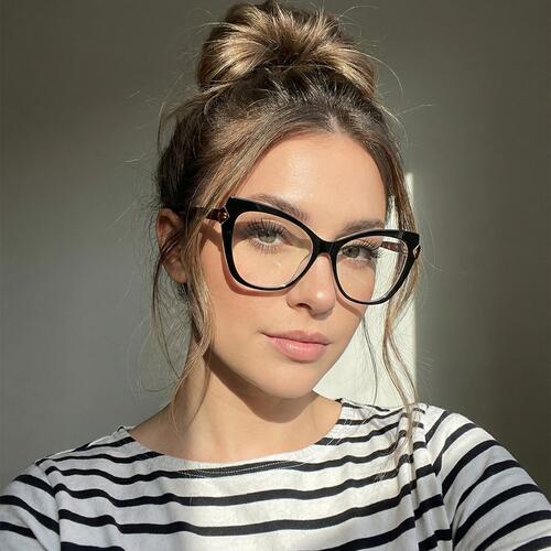 Isabella Black Cat Eye Glasses