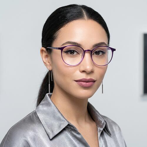 Ethel Gafas Redondas Moradas