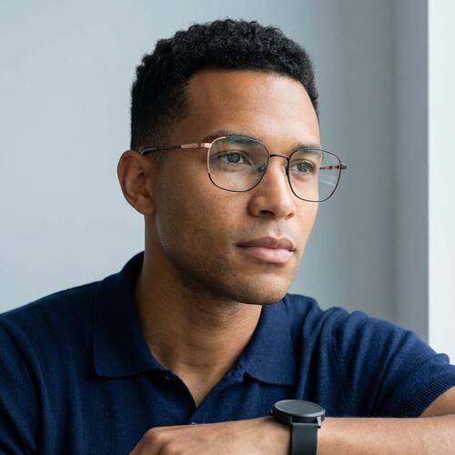 Charles Black Square Glasses