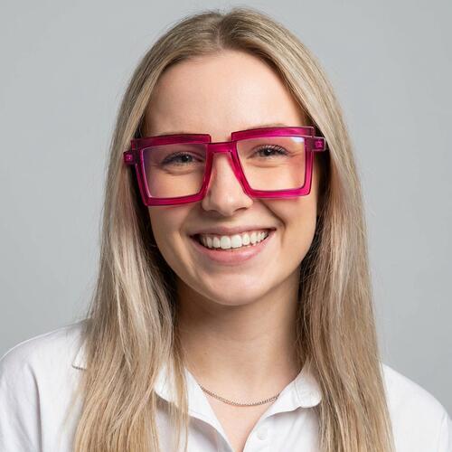 Flossie Gafas Cuadradas Moradas