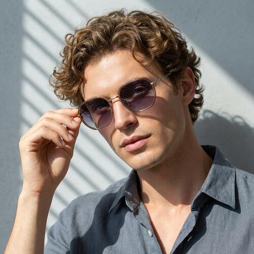 Joshua Grüne Runde Sonnenbrille
