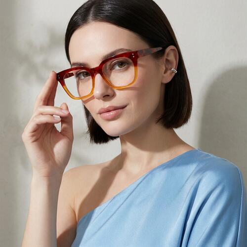 Claire Gafas Cuadradas Naranjas