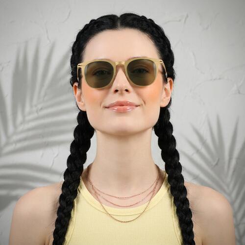 Susanna Gold Round Sunglasses