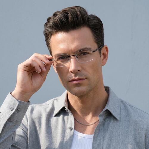 Gale Black Rectangle Glasses