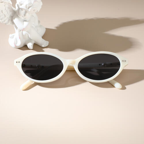 Dawson Lunettes de soleil Ovales Blanches