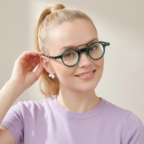 Patricia Gafas Redondas Verdes