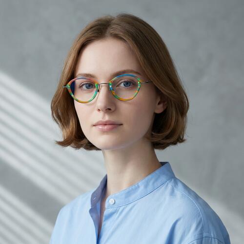 Everett Multicolor Oval Glasses