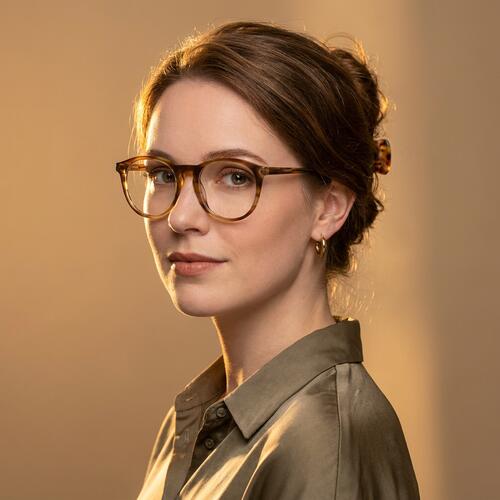 Erik Brown Round Glasses