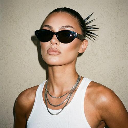 Davies Black Oval Sunglasses
