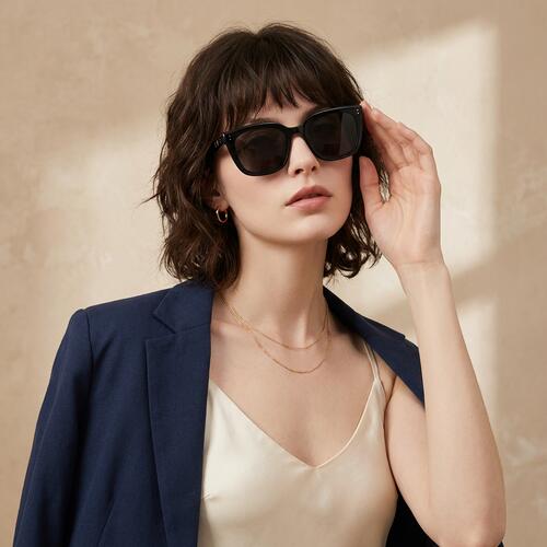 Lee Black Square Sunglasses