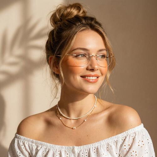 Eartha Lunettes Cat Eye Orées