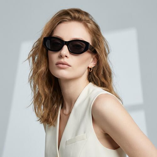 Bryant Black Oval Sunglasses