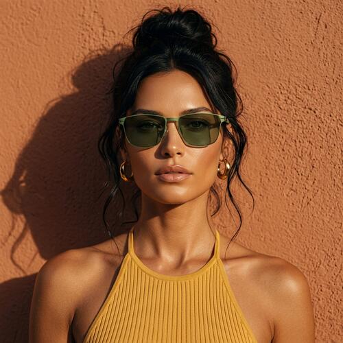 Eden Gafas de sol Cuadradas Verdes
