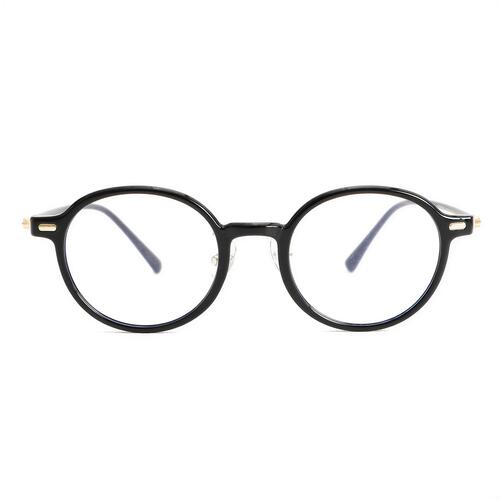 Martina Black Round Glasses