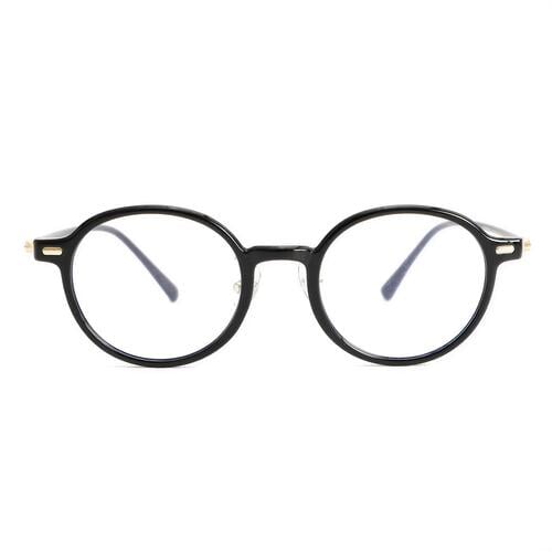 Martina Black Round Glasses