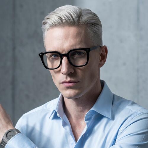 Grace Black Square Glasses