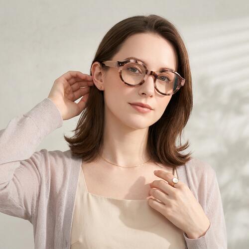 Burns Gafas Redondas Marrones