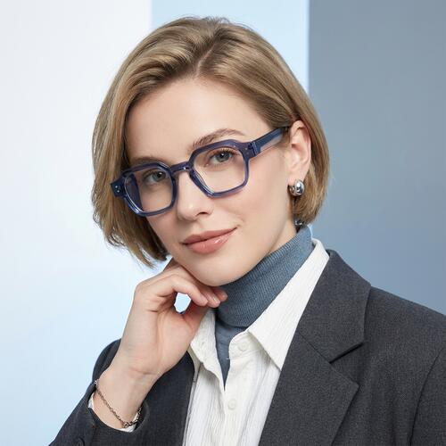 Tony Blue Square Glasses