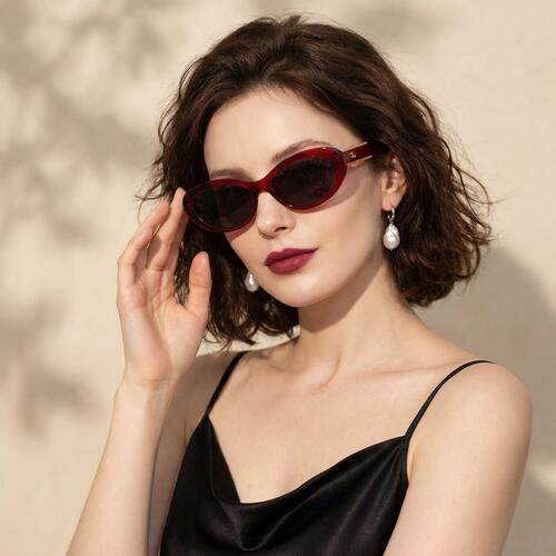 Julian Red Cat Eye Sunglasses