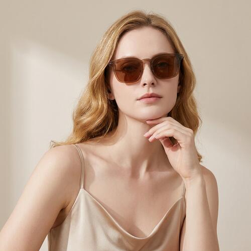 Mildred Brown Square Sunglasses