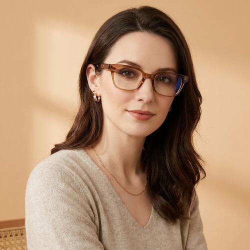 Hailey Gafas Rectangulares Marrones