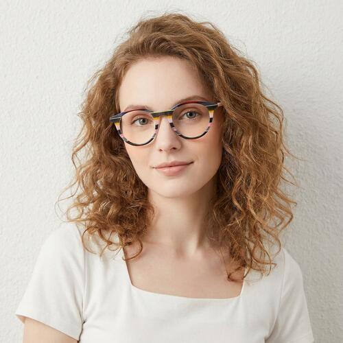 Jolie Lunettes Rondes Multicolores